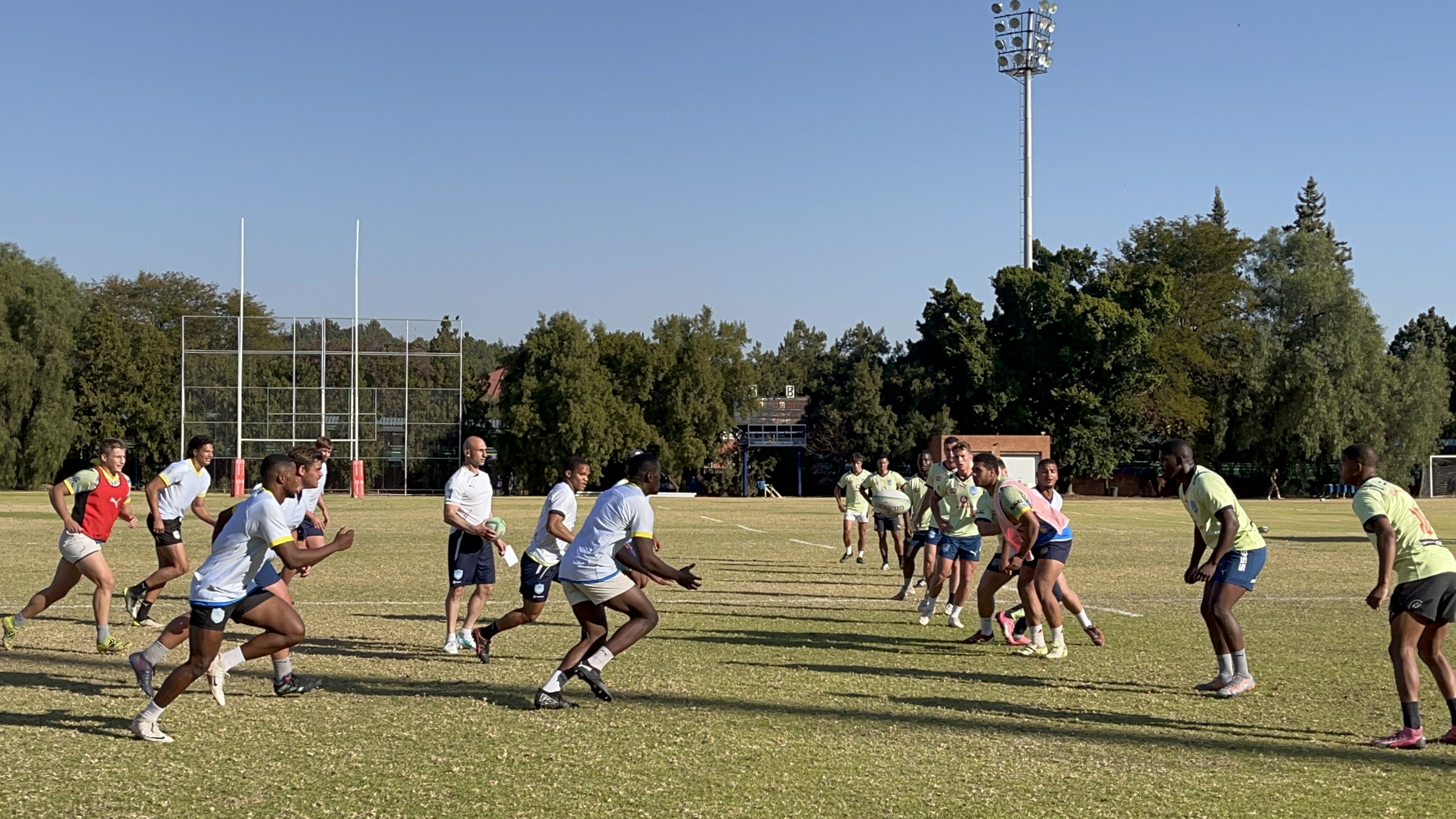 Ben coaching a Vodacom Bulls junior session in South Africa