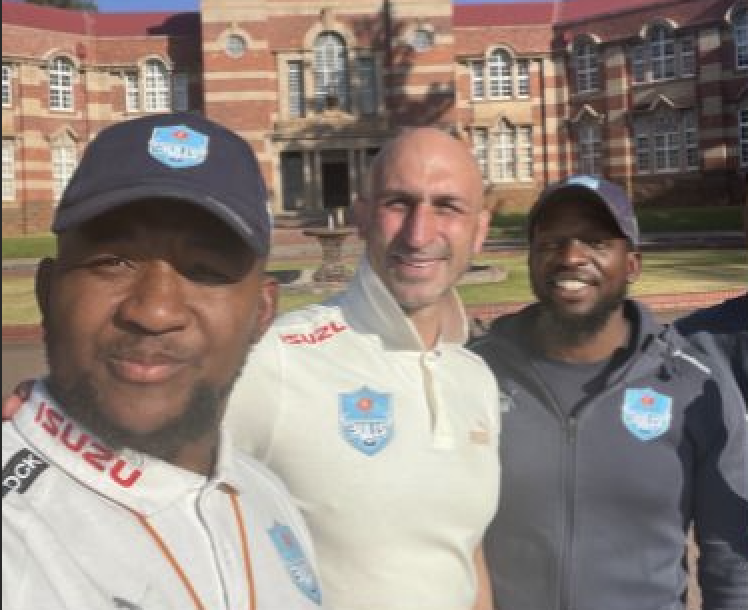 Ben with fellow coaches in South Africa